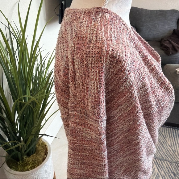 lou grey for Loft pink & White Tweed LS Shirt XS Cross Front V Neck - Picture 8 of 11